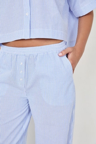 Pantalon taille haute - Bleu clair