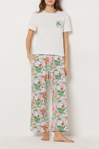 Pantalon de pyjama 7/8 taille haute Vaian - Moutarde
 - Etam