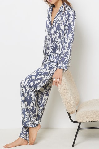 Pantalon de pyjama - Bleu foncé et blanc - Etam