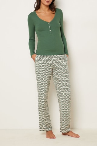 Pantalon de pyjama - Vert olive