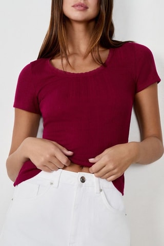 Top Vintage St Tropez - Rouge framboise