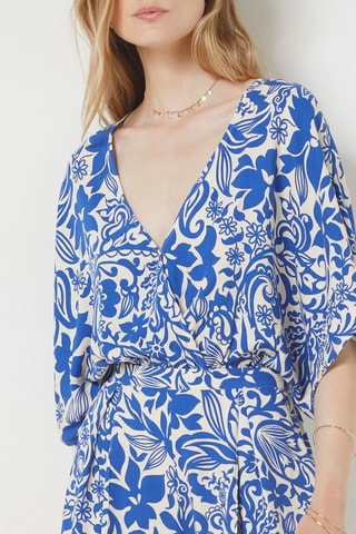 Top de pyjama Blue Amalfi Bleu roi