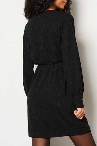 Robe portefeuille Flower - Noir