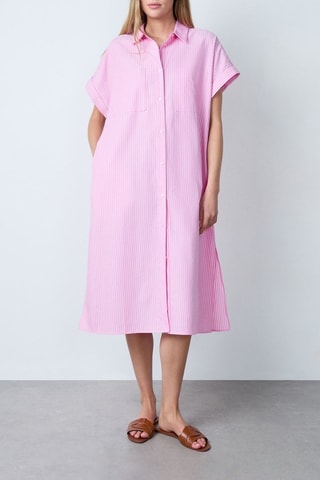 Robe chemise Capsule Rayure - Rose
