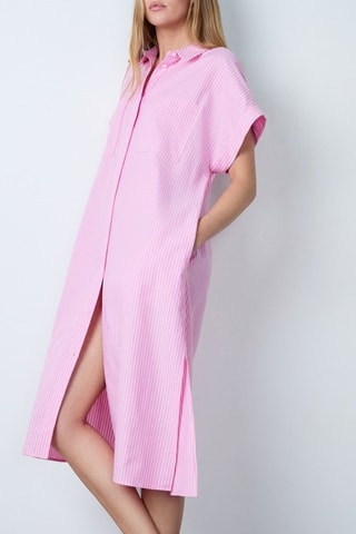 Robe chemise Capsule Rayure - Rose