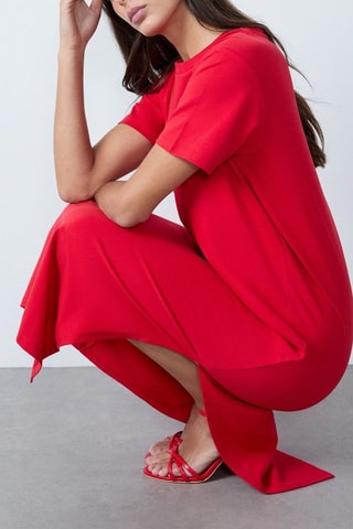 Robe t-shirt Essentiel - Rouge