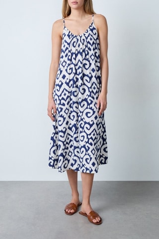 Robe droite Essentiel - Blanc et bleu marine