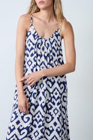 Robe droite Essentiel - Blanc et bleu marine