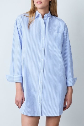 Robe chemise Capsule Rayure - Ciel