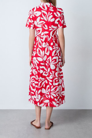Robe chemise Essentiel - Rouge et blanc