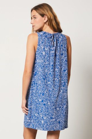 Vestido direito - Azul-eléctrico