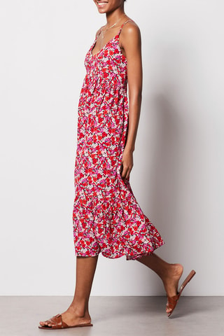 Robe midi Positano - Rouge