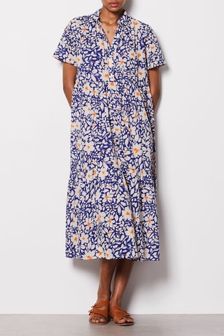 Robe midi - Bleu
