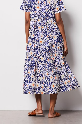 Robe midi - Bleu