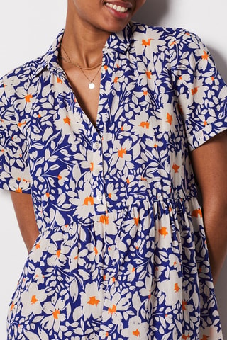Robe midi - Bleu