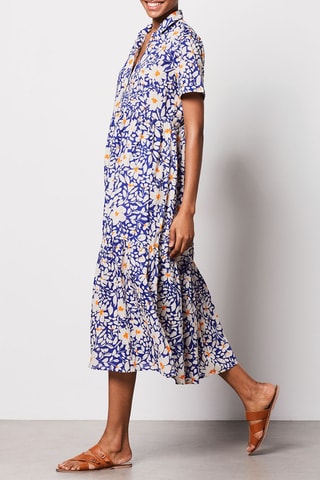 Robe midi - Bleu