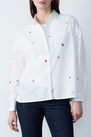 Chemisier Capsule Broderie - Blanc
