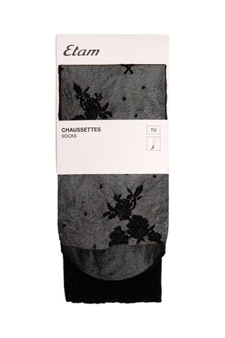 Chaussettes Glam Fleurs - Noir