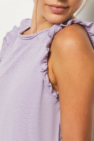 T-shirt sem mangas In Full Bloom - Violeta