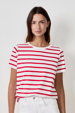T-shirt Indispensables - Blanc et rouge