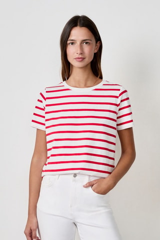 T-shirt Indispensables - Blanc et rouge