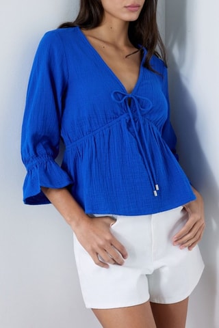 Blouse Mordern Gypset - Bleu foncé