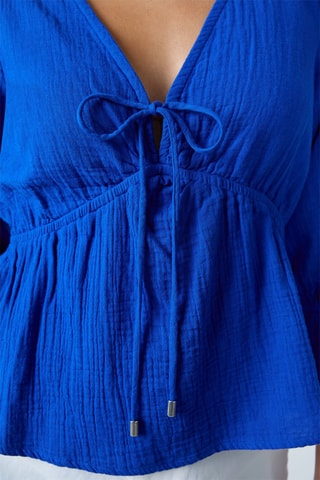 Blouse Mordern Gypset - Bleu foncé