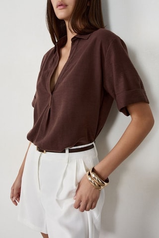 Blouse Timeless Summer - Marron foncé