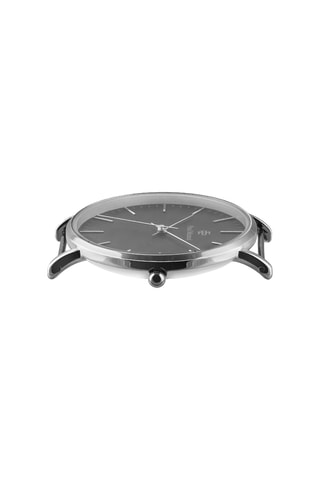 Reloj de cuarzo de acero - Plateado y negro