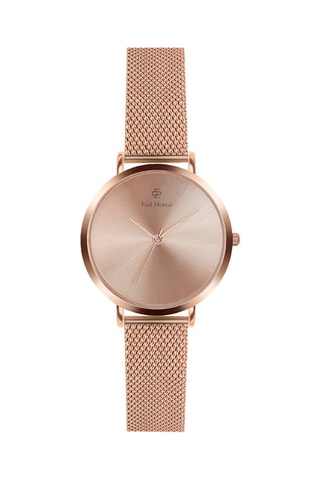 Reloj de cuarzo de acero - Rosa dorado
