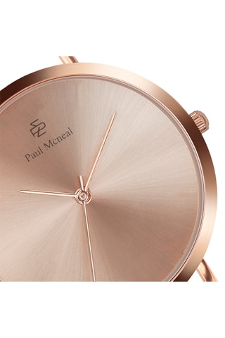 Reloj de cuarzo de acero - Rosa dorado