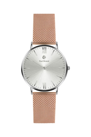 Reloj de cuarzo de acero - Dorado y plateado