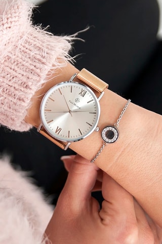 Reloj de cuarzo de acero - Dorado y plateado