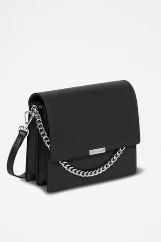 Bandolera de piel Lisa - Negro
