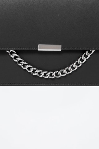 Bandolera de piel Lisa - Negro