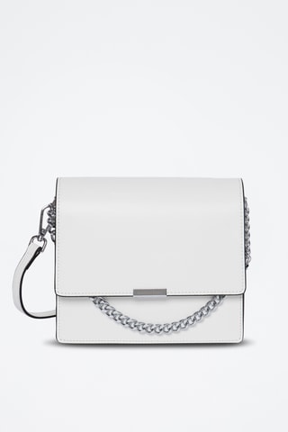 Bandolera de piel Lisa - Blanco