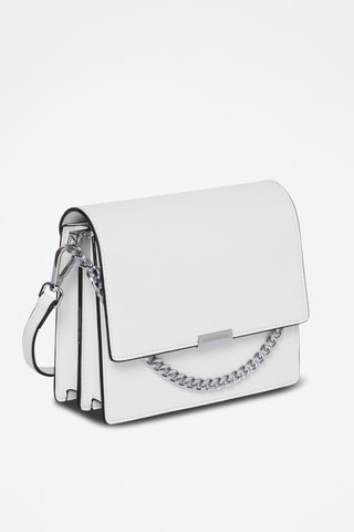 Bandolera de piel Lisa - Blanco