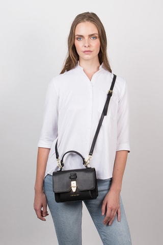 Bandolera de piel Dovy - Negro