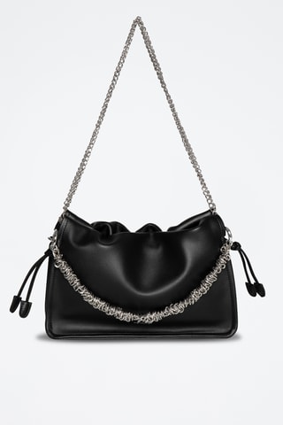 Bolso de piel de serraje - Negro