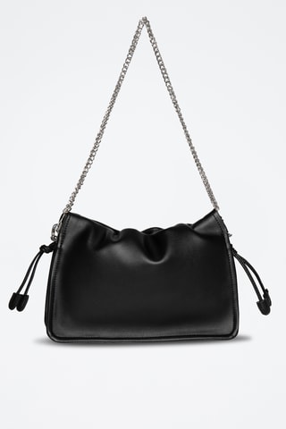 Bolso de piel de serraje - Negro