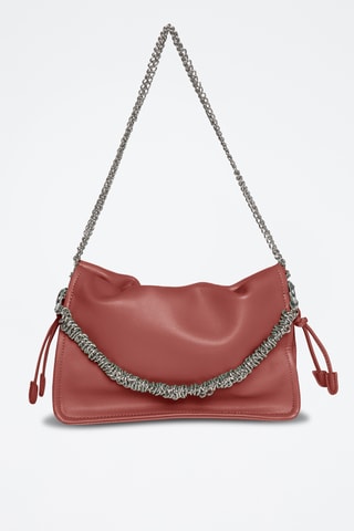 Bolso de piel de serraje - Marrón