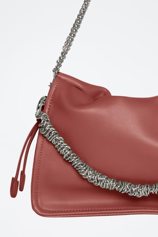 Bolso de piel de serraje - Marrón