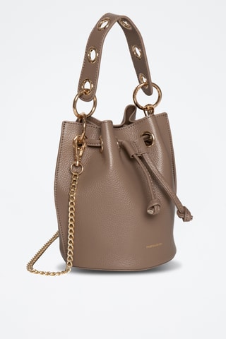 Bolso saco de piel Eden - Topo
