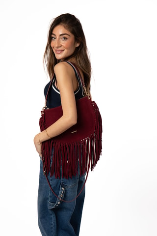 Bolso de piel Melvin - Burdeos
