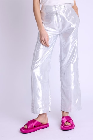 Broek Hoge Taille - Zilverkleurig