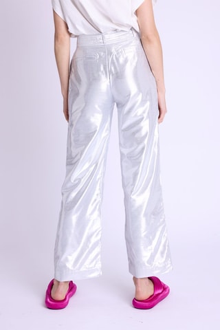 Broek Hoge Taille - Zilverkleurig