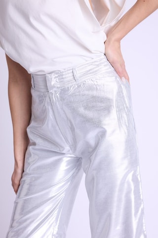 Broek Hoge Taille - Zilverkleurig