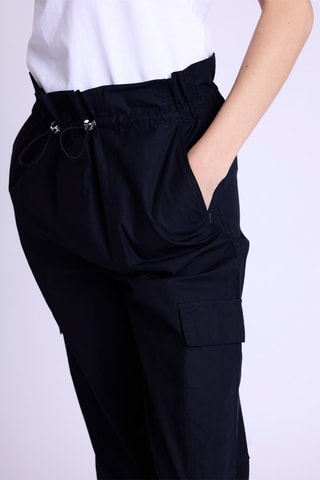 Cargobroek Hoge Taille - Zwart
