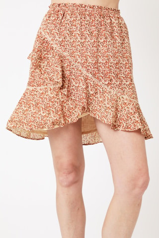 Asymmetrische Rok - Oranje - Wit en oranje