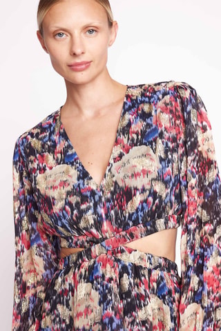 Korte Jurk - Roze en Blauw - Blauw en roze